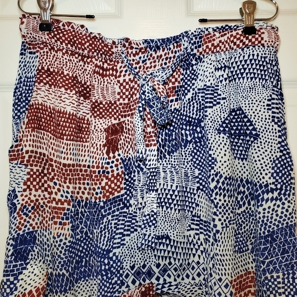 HEI HEI M Printed Nouveau Harem Jogger Pants Drop Crotch Cargo - Picture 4 of 12